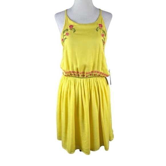 Lulus Sunshine Delight Yellow Embroidered Mini Dress - Picture 1 of 16